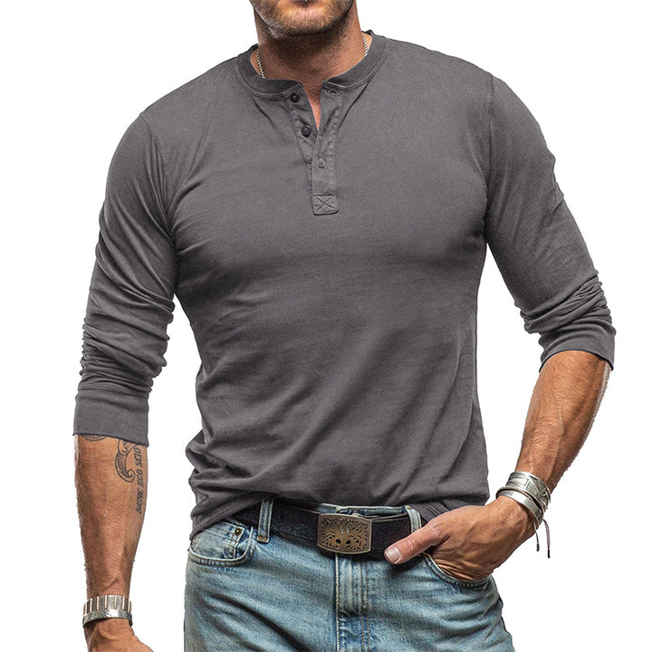 Herren Henley-Shirt mit Knopfleiste Aliams