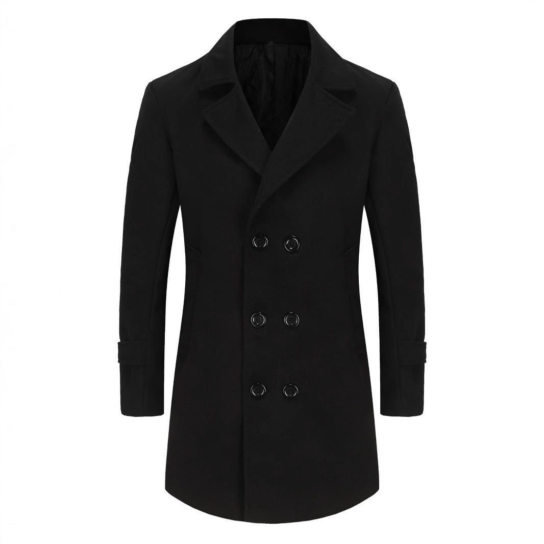 Herren eleganter Woll-Doppelmantel Aliams