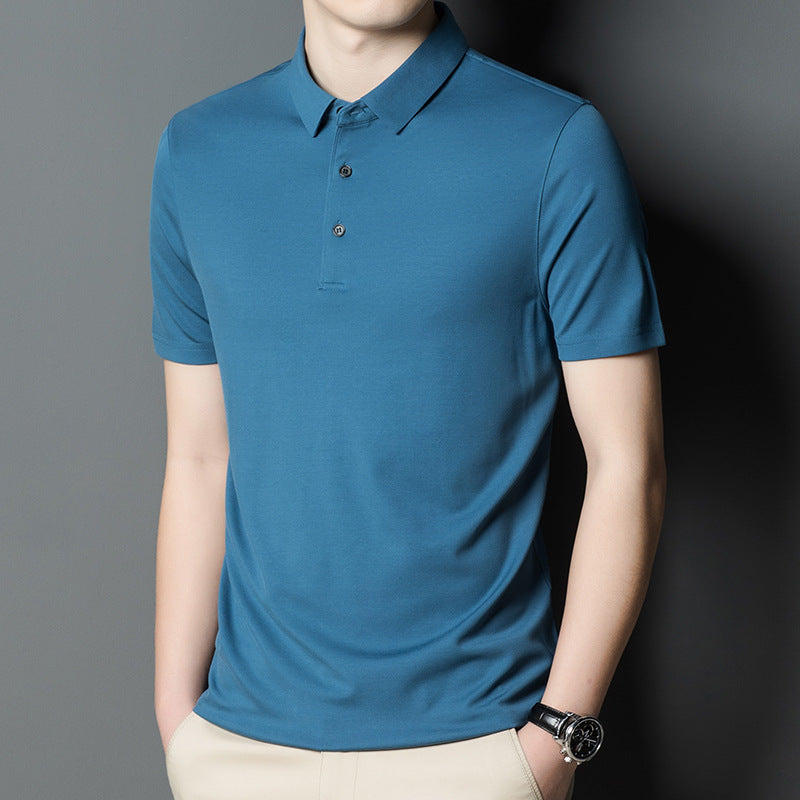 Herren hochwertiges Kurzarm-Polohemd aus atmungsaktiver Baumwolle Aliams