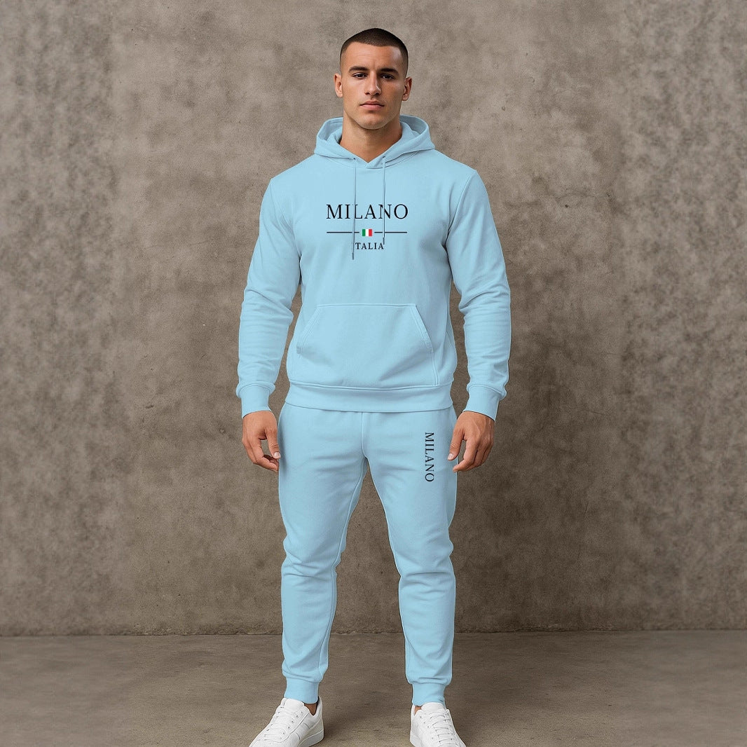 Herren Sportlicher Hoodie und Jogginghose Set Aliams