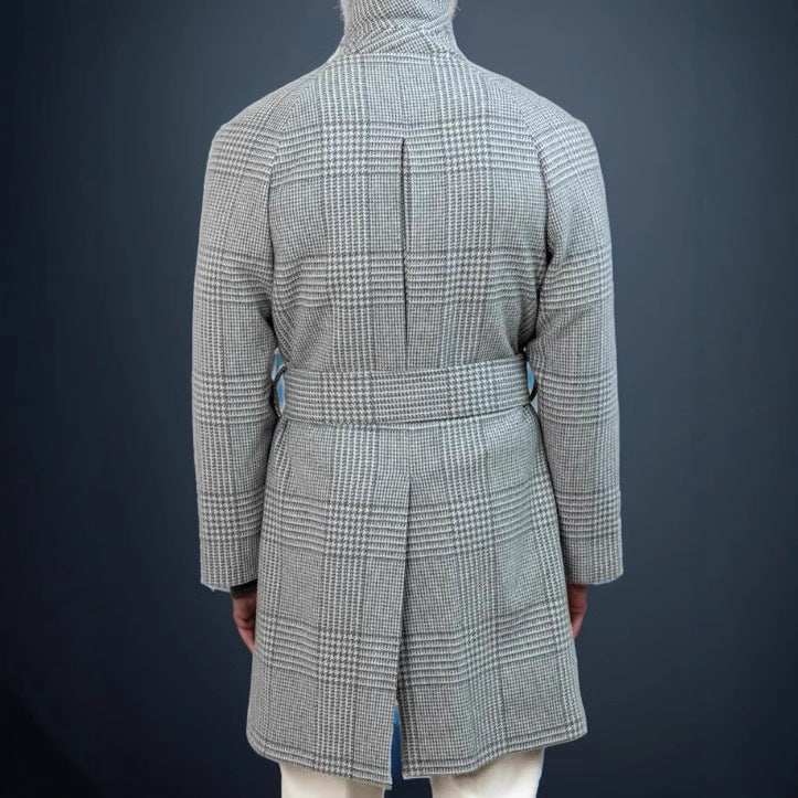 Herren Klassischer Karomantel Aliams