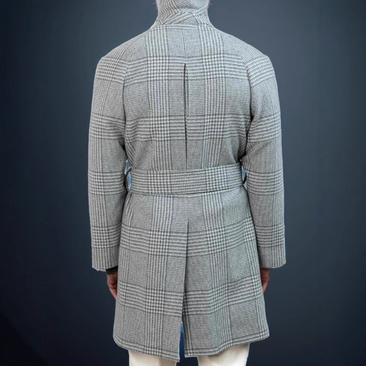 Herren Klassischer Karomantel Aliams