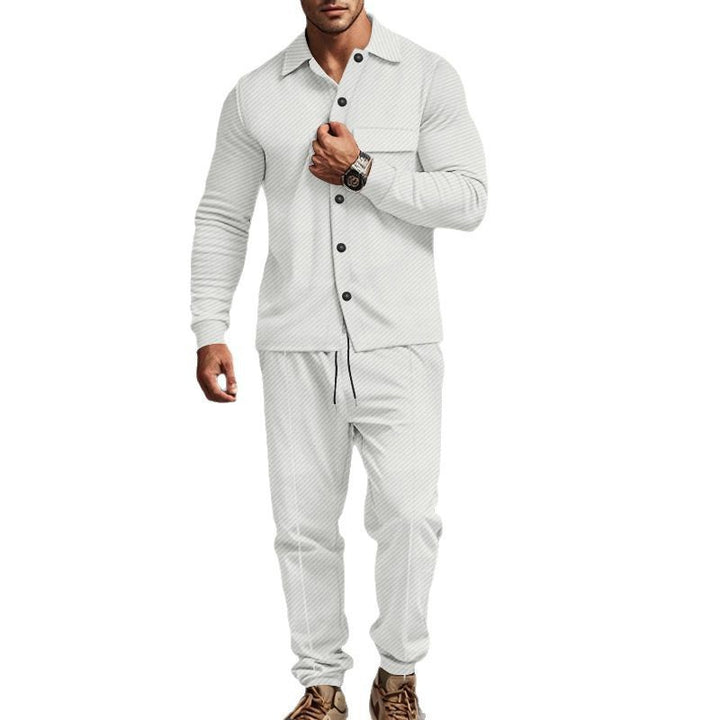 Herren eleganter Freizeitanzug mit strukturiertem Obermaterial und praktischen Taschen Aliams