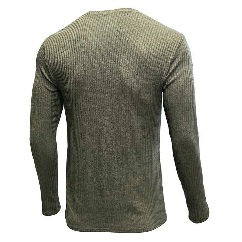 Herren Strukturierter V-Ausschnitt Pullover Aliams