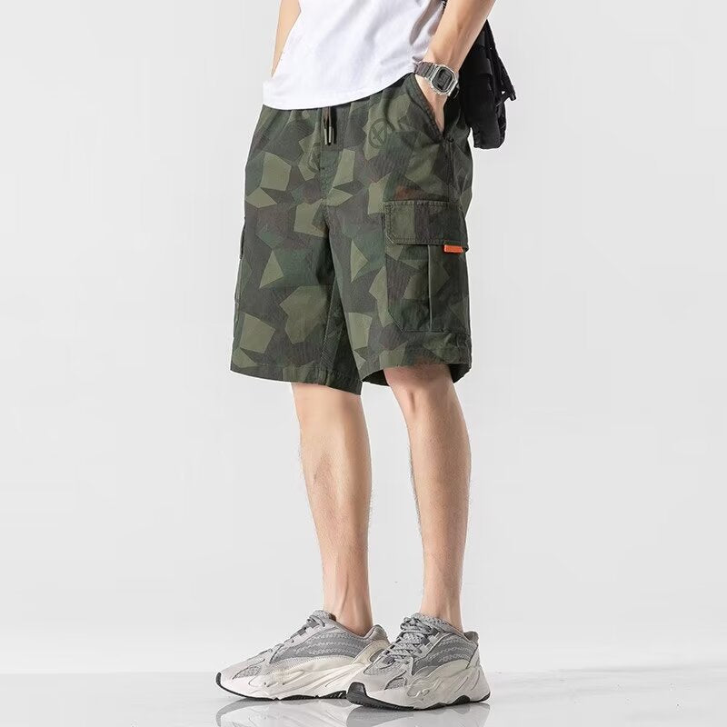 Herren Cargo-Shorts mit multifunktionalen Taschen und moderner Camouflage-Optik Aliams