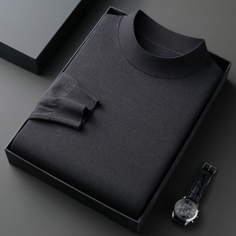 Herren eleganter Rundhalspullover aus feiner Baumwollmischung Aliams