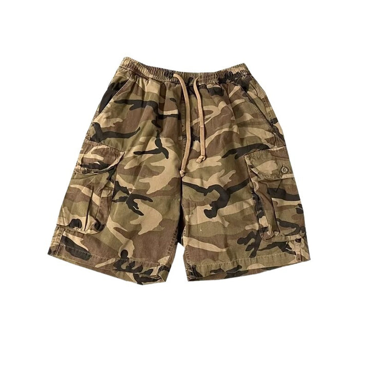 Herren Cargo-Shorts mit funktionalen Seitentaschen und verstellbarem Bund Aliams