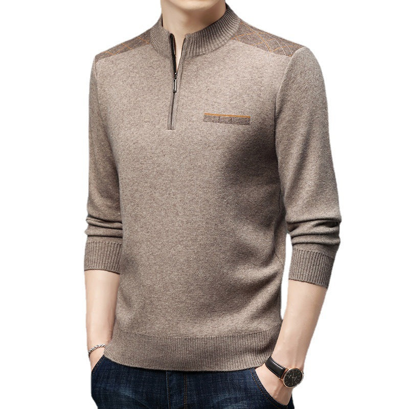 Herren eleganter Halbzip Pullover Aliams