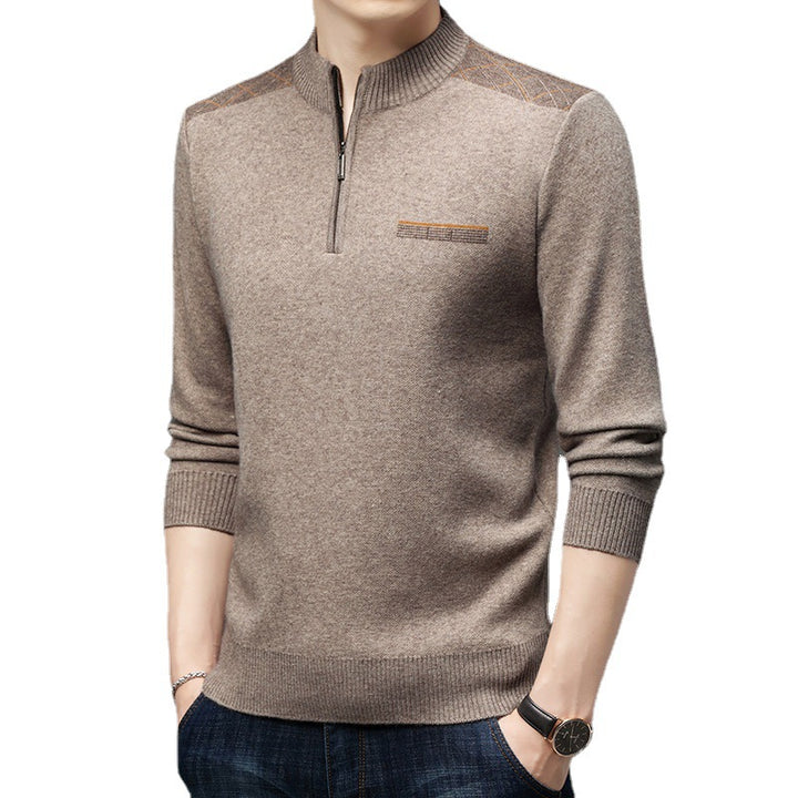 Herren eleganter Halbzip Pullover Aliams