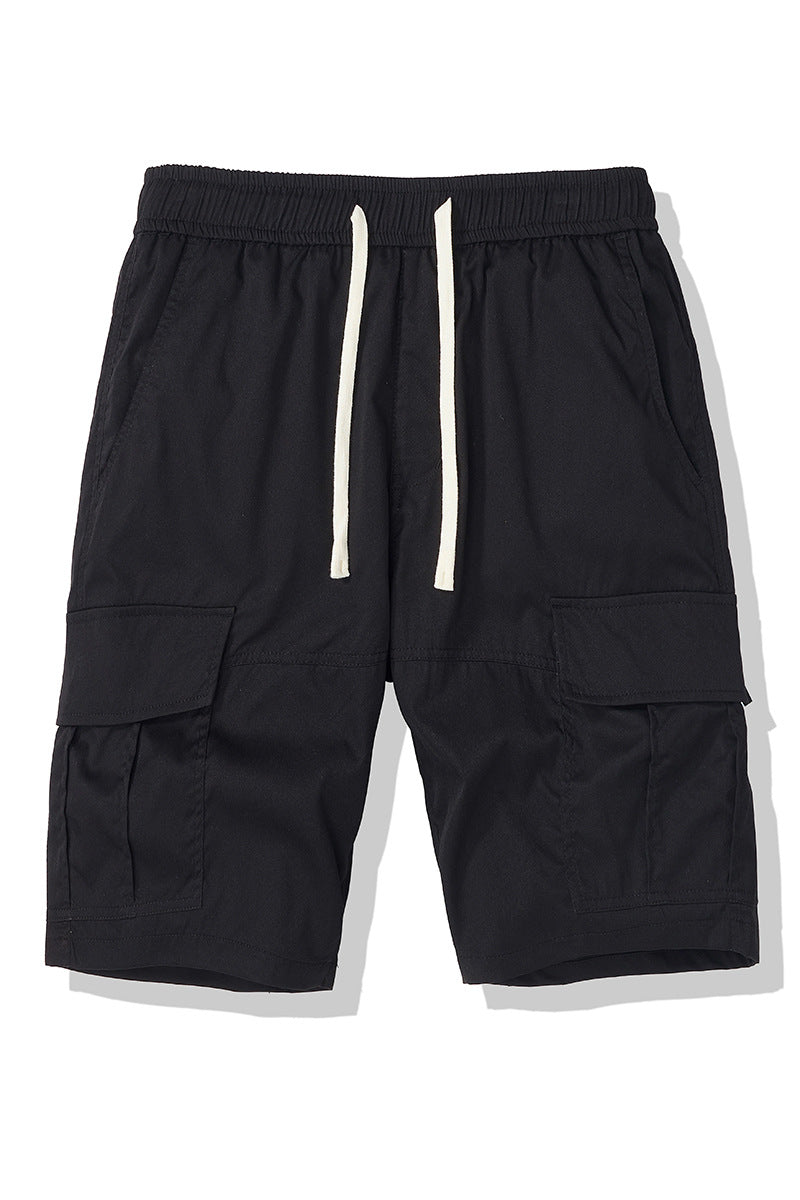 Herren Cargo-Shorts mit elastischem Bund und mehreren Seitentaschen Aliams
