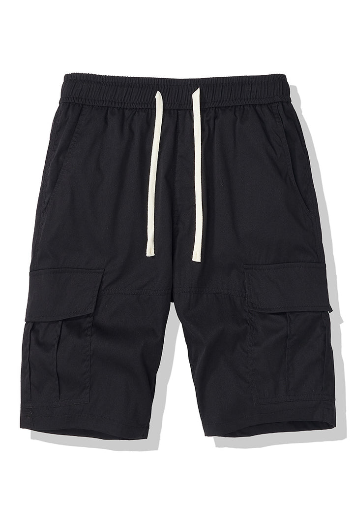 Herren Cargo-Shorts mit elastischem Bund und mehreren Seitentaschen Aliams