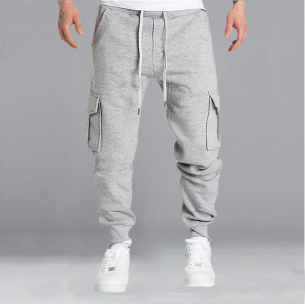 Herren stylische Cargo-Hose mit elastischem Bund und praktischen Seitentaschen Aliams