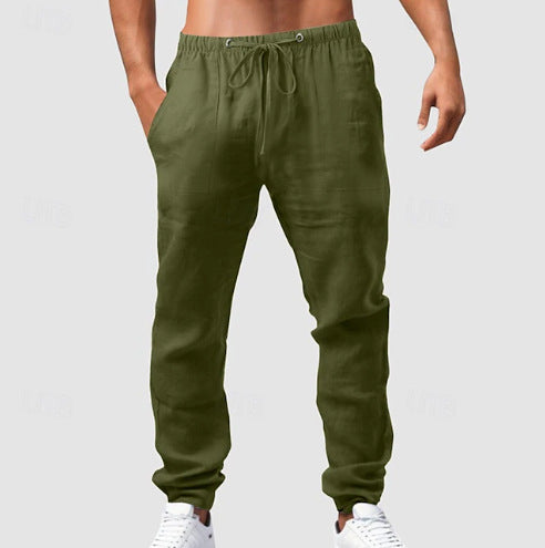 Herren Baumwoll-Jogginghose mit elastischem Bund und praktischen Taschen Aliams