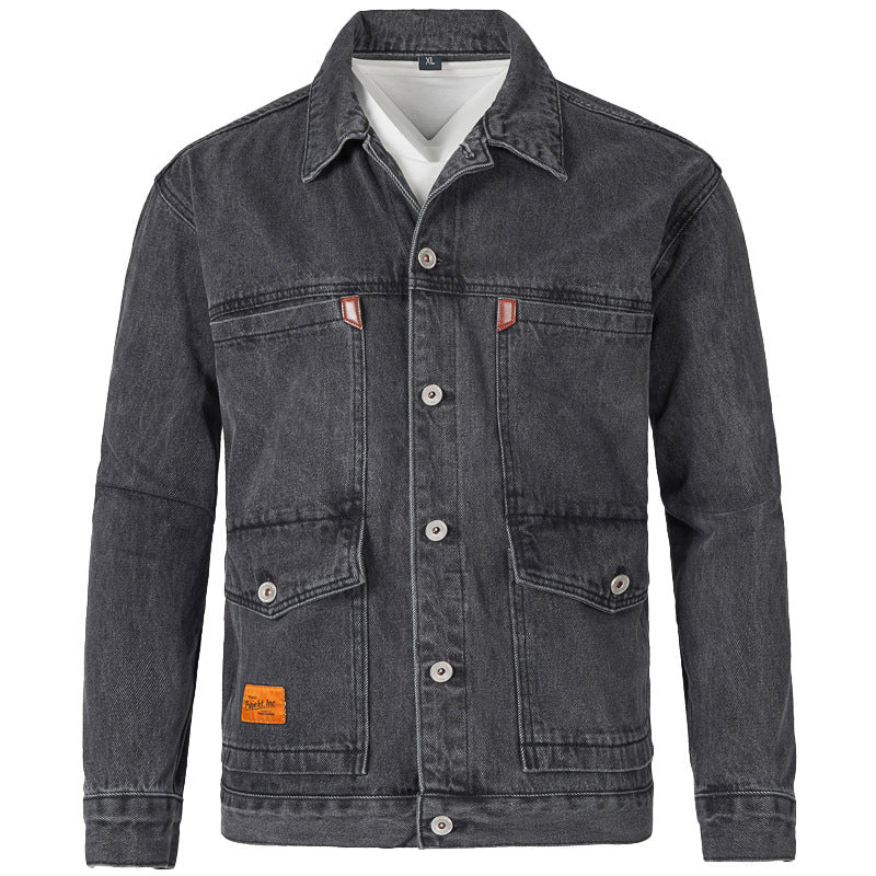 Herren Jeansjacke im modernen Slim-Fit Design mit praktischen Taschen und robusten Nieten Aliams