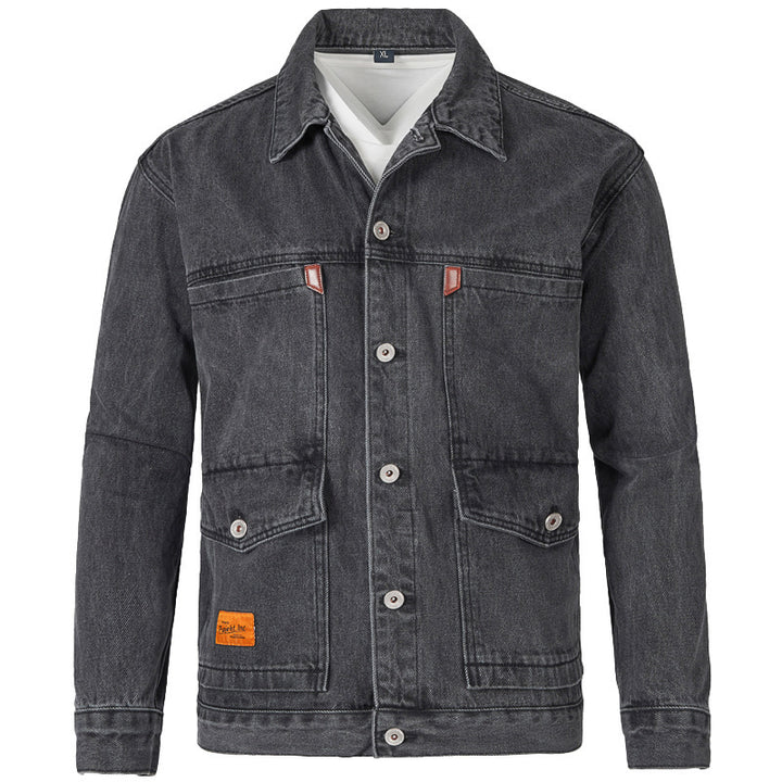 Herren Jeansjacke im modernen Slim-Fit Design mit praktischen Taschen und robusten Nieten Aliams