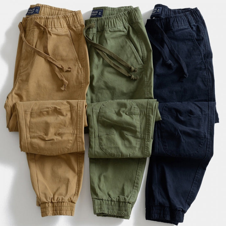 Herren Cargo-Hose mit elastischem Bund, praktischen Taschen und verstärkten Knien Aliams