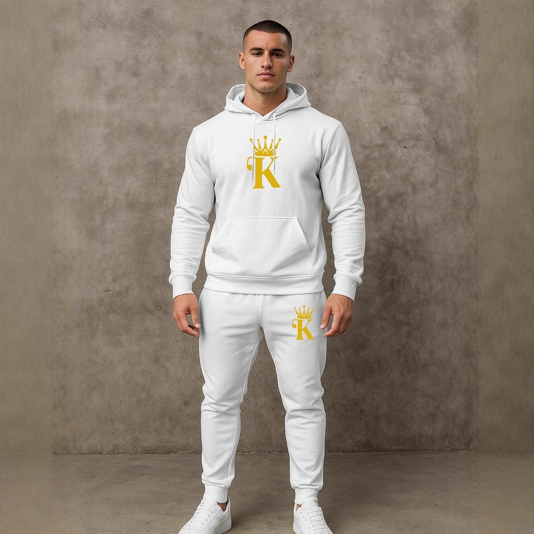 Herren bequemer Hoodie und Jogginghose Set Aliams