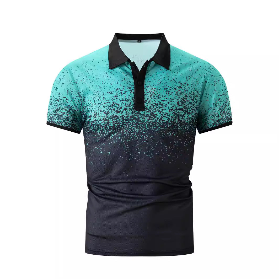 Herren-Gradient-Druck-Performance-Polohemd Aliams