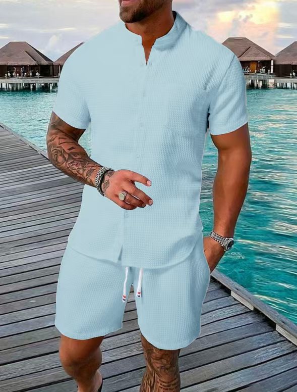 Herren Freizeithemd und Shorts Set Aliams