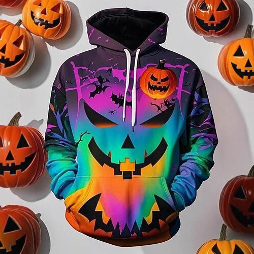 Herren Kapuzenpullover mit kreativem Halloween-Motiv Aliams