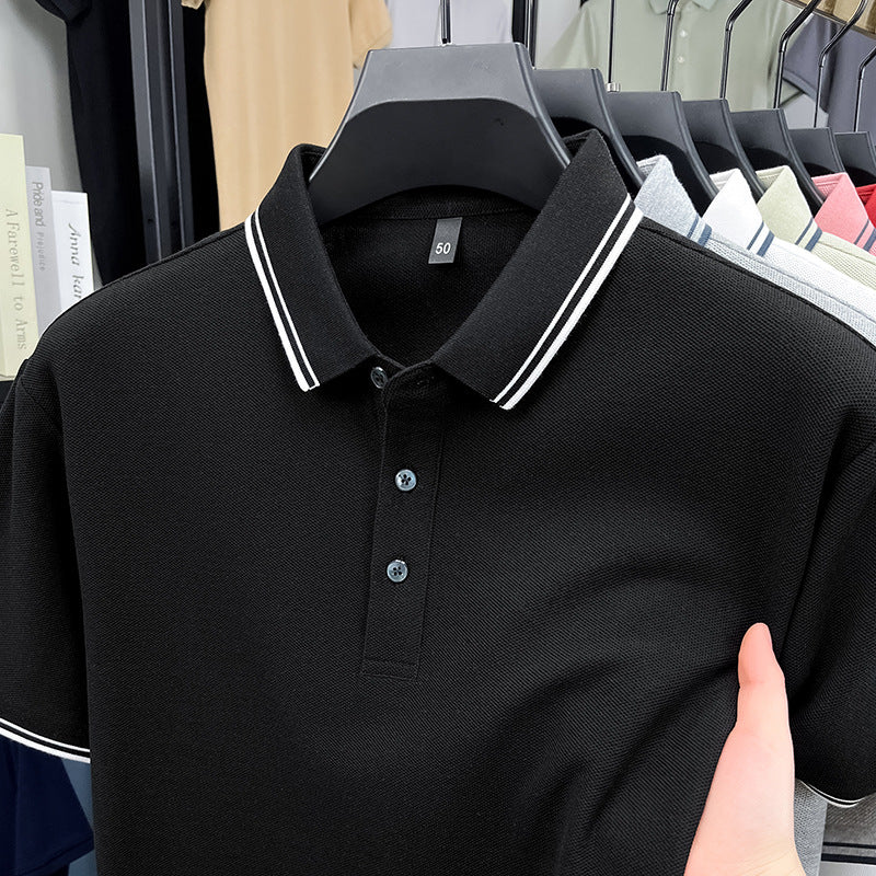 Herren sportliches Poloshirt mit strukturiertem Piqué-Stoff und modernem Kragen Aliams