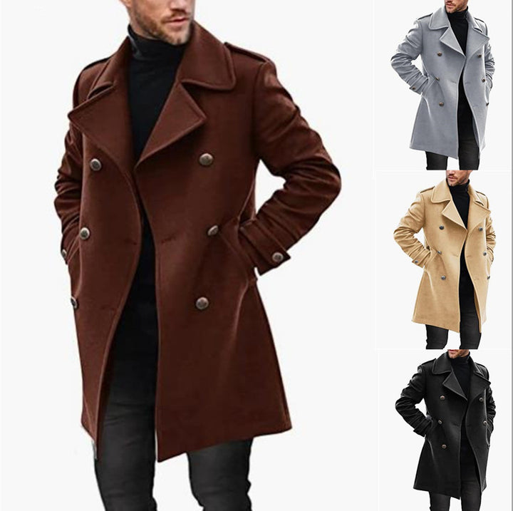 Herren eleganter Trenchcoat mit modernem Schnitt und praktischen Details Aliams
