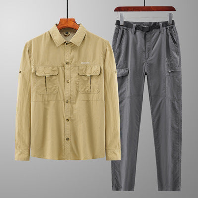 Herren funktionale Outdoor-Hemd und Cargo-Hose Aliams