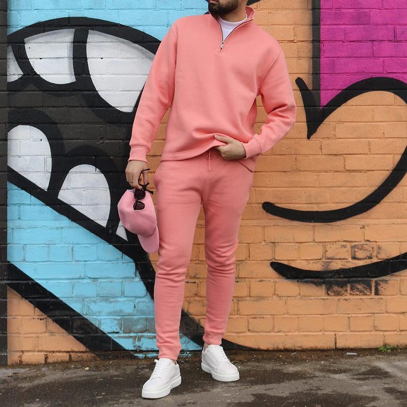 Herren sportliches Sweat-Set mit Stehkragen Aliams