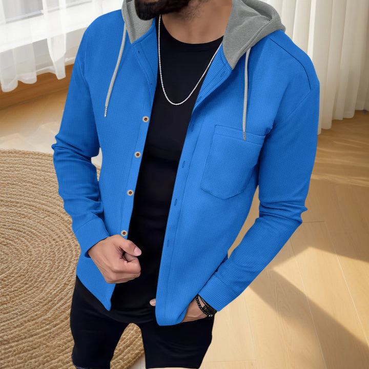 Herren Freizeitjacke mit integriertem Kapuzen-Design und modischem Schnitt Aliams