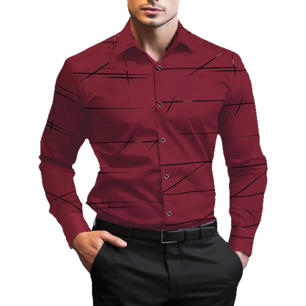 Herren Hemd mit raffiniertem Linienmuster Aliams