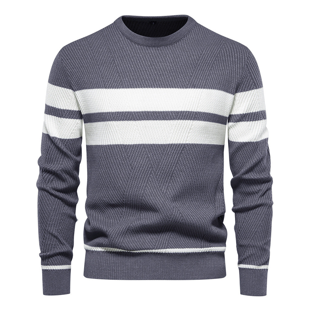 Herren strukturiertes Sweatshirt mit modernen Streifen Aliams