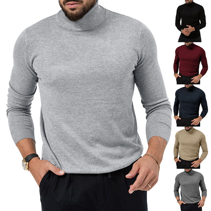 Herren eleganter Rollkragenpullover mit strukturierter Oberfläche und hochwertigem Baumwollmix Aliams