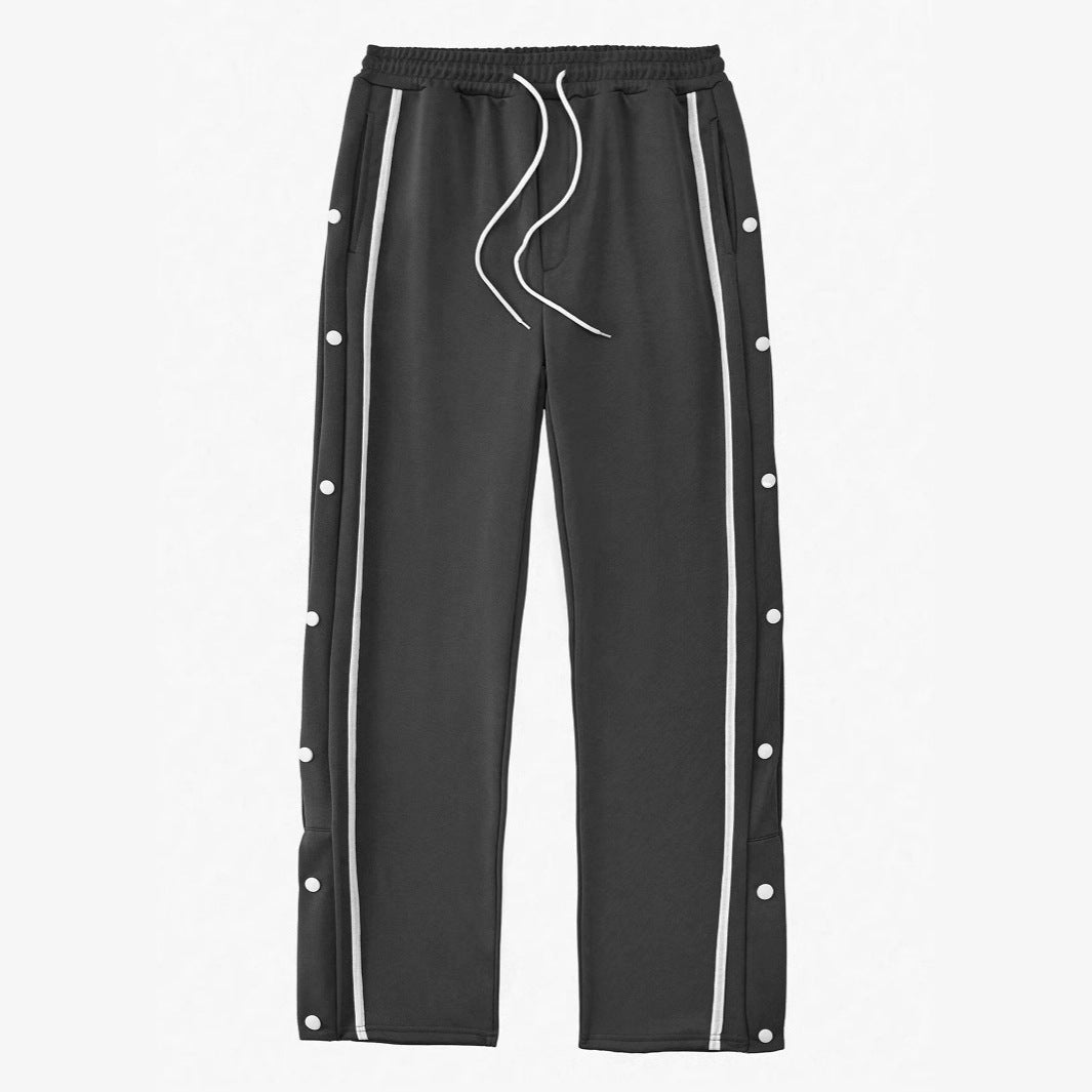 Herren Sportliche Trainingshose mit Druckknopf-Details Aliams