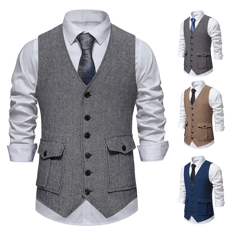 Herren elegante gesteppte Weste Aliams