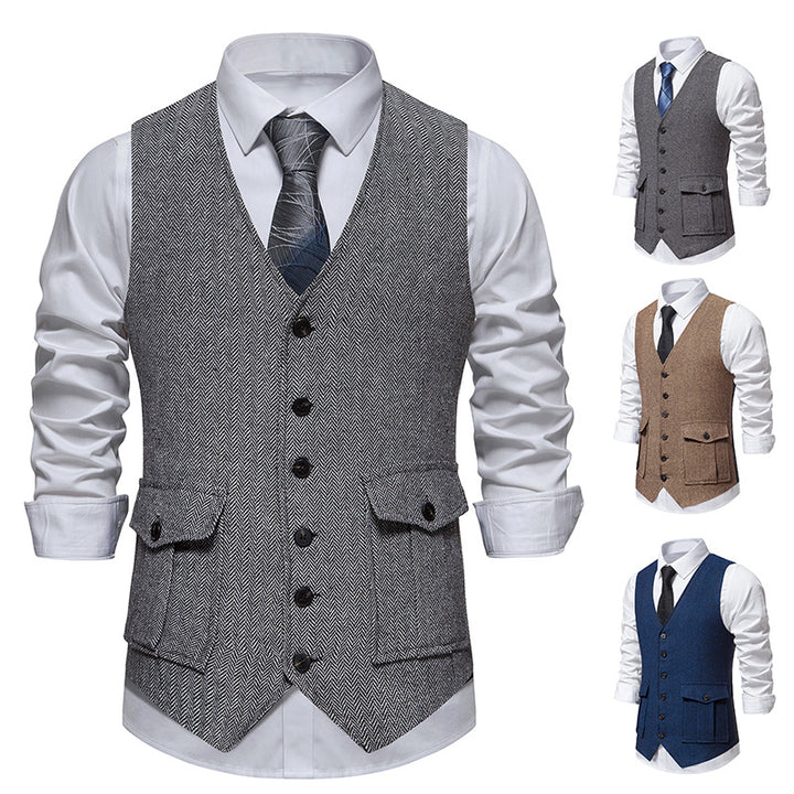 Herren elegante gesteppte Weste Aliams