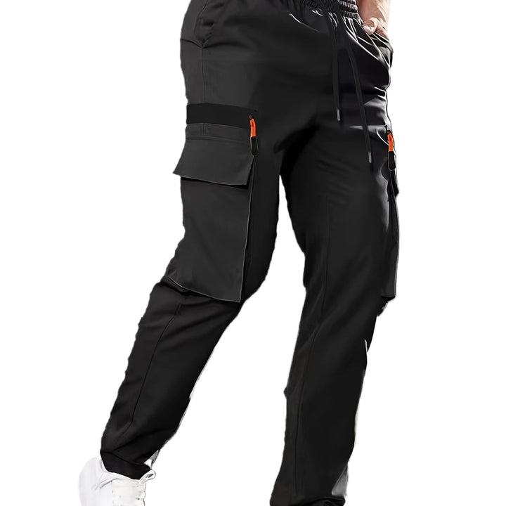 Herren funktionale Cargo-Hose mit verstellbaren Taschen und elastischem Bund Aliams