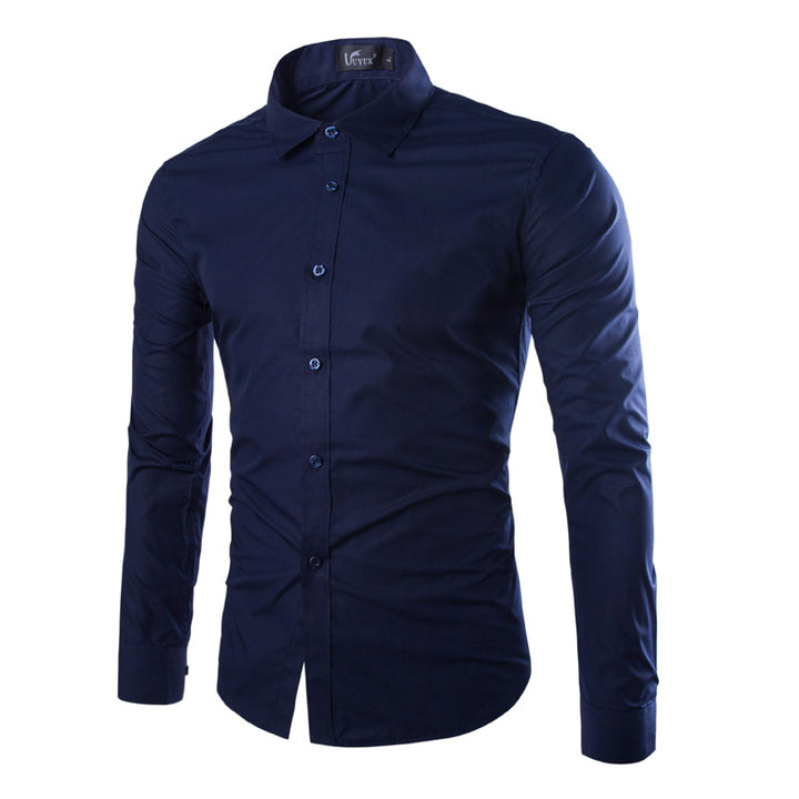 Herren elegante Langarmhemd Aliams