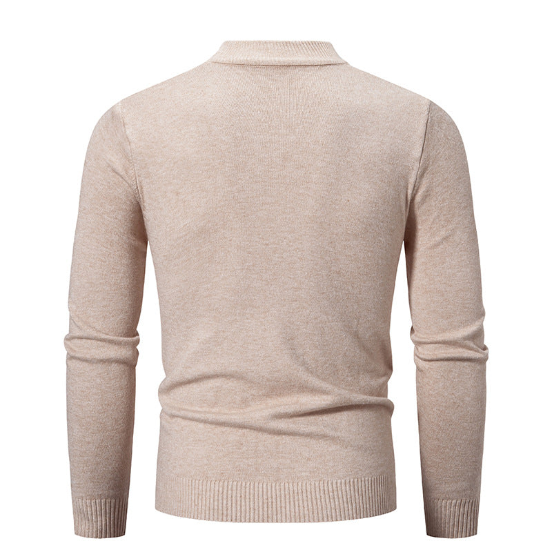 Herren Feinstrickpullover mit hohem Kragen und elastischen Bündchen Aliams
