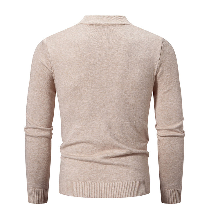Herren Feinstrickpullover mit hohem Kragen und elastischen Bündchen Aliams