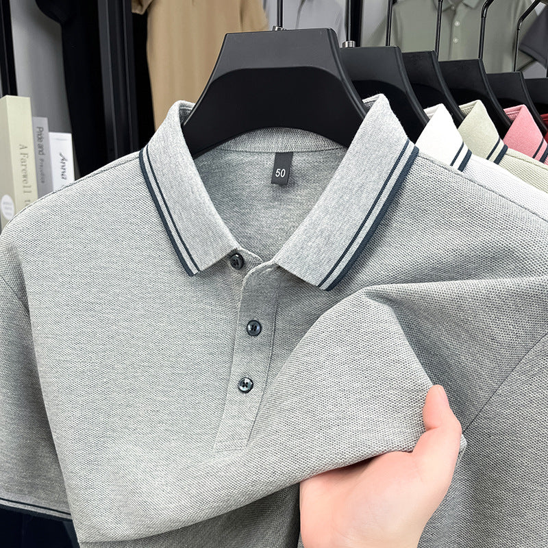 Herren sportliches Poloshirt mit strukturiertem Piqué-Stoff und modernem Kragen Aliams