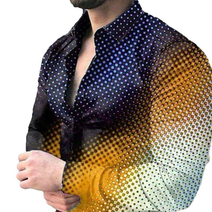 Herren Hemd mit auffälligem Punktmuster Aliams