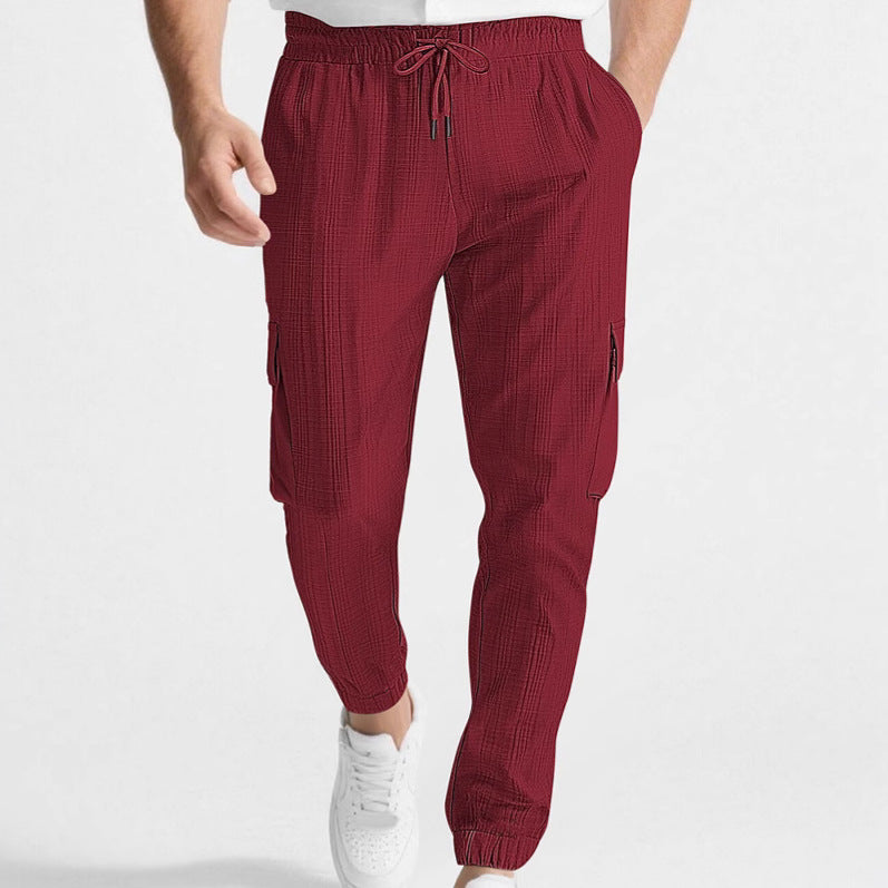 Herren Cargo-Jogginghose mit elastischem Bund und praktischen Taschen Aliams