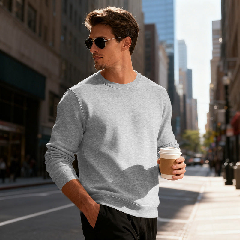 Herren Sportlicher Rundhalspullover Aliams