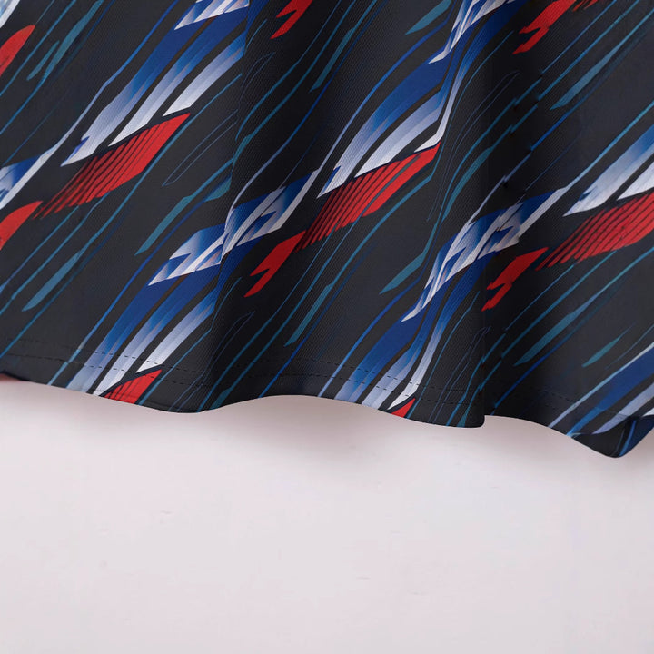 Herren Kurzarm-Hemd mit modernem Grafikdruck Aliams