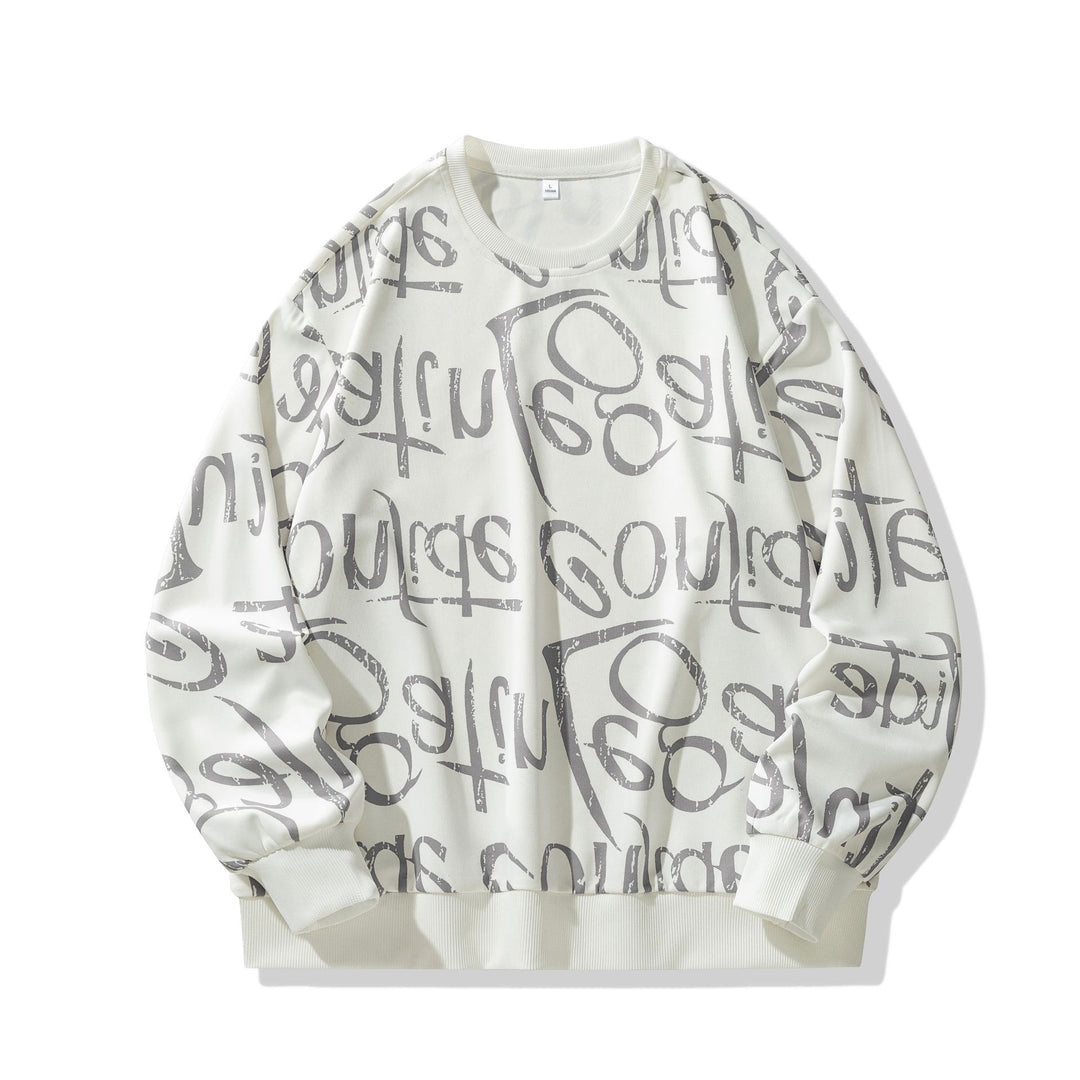 Herren Sweatshirt mit kreativem Motiv und weichem Innenfutter Hedi-Mode