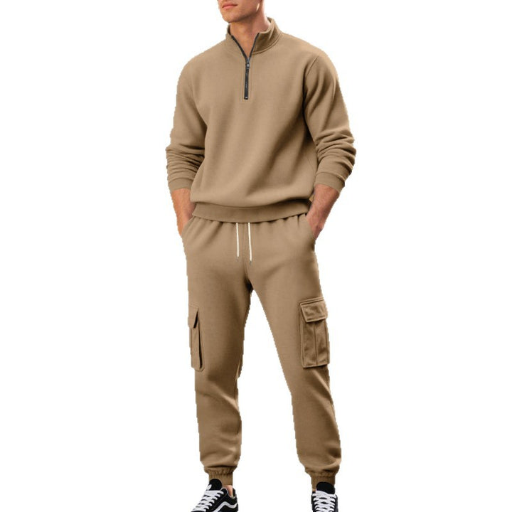 Herren Sportliches Freizeit-Outfit mit Reißverschluss und praktischen Cargo-Taschen Aliams