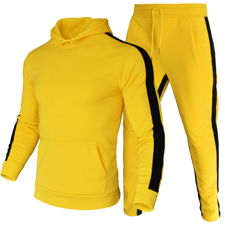 Herren sportliches Kapuzen-Sweatshirt und Jogginghose Set Aliams