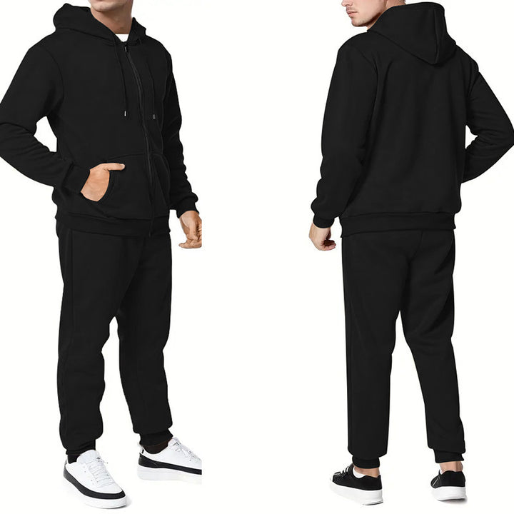 Herren Sportliches Hoodie- und Jogginganzug-Set mit praktischen Taschen und atmungsaktiven Materialien Aliams