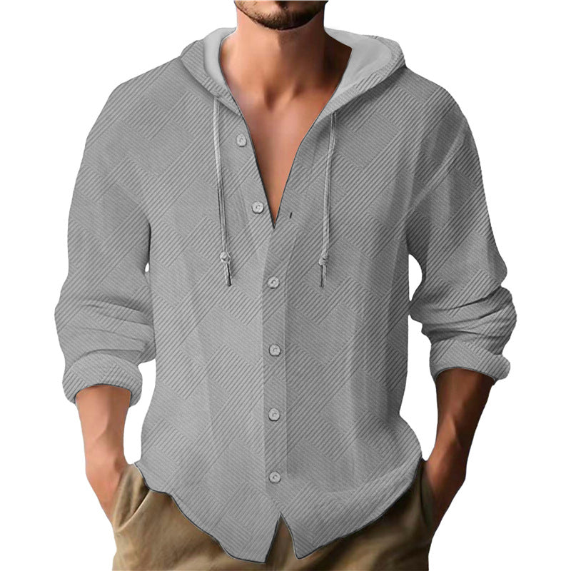 Herren Kapuzenbluse mit strukturiertem Design Aliams