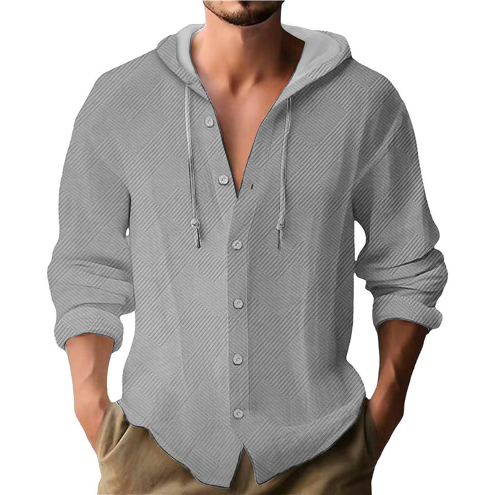 Herren Kapuzenbluse mit strukturiertem Design Aliams